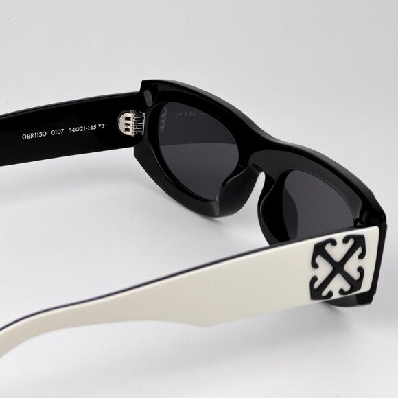 Off-White ORLANDO Women Sunglasses – White/Black Oval Frame Model OERI13O 0107 - Picture 8 of 9